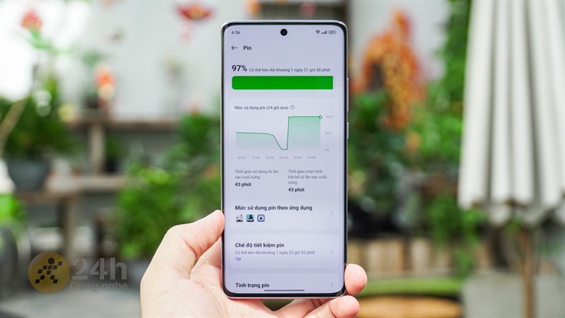 Thời lượng sử dụng pin của OPPO Reno10 Pro+ 5G tương đối tốt.