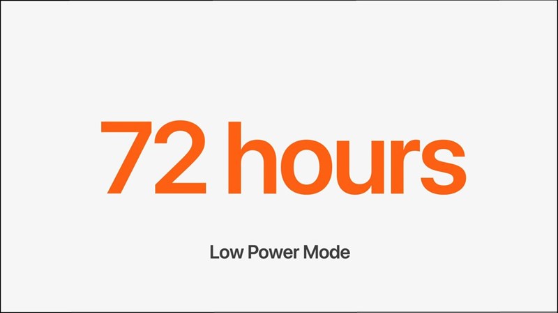 Apple Watch Ultra 2 có khả năng sử dụng lên đến 72 giờ