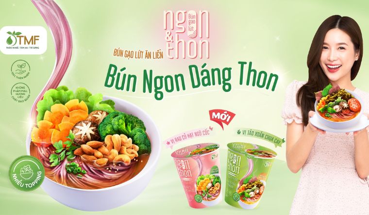 Thơm ngon, dinh dưỡng với bún gạo lứt ăn liền từ TMF