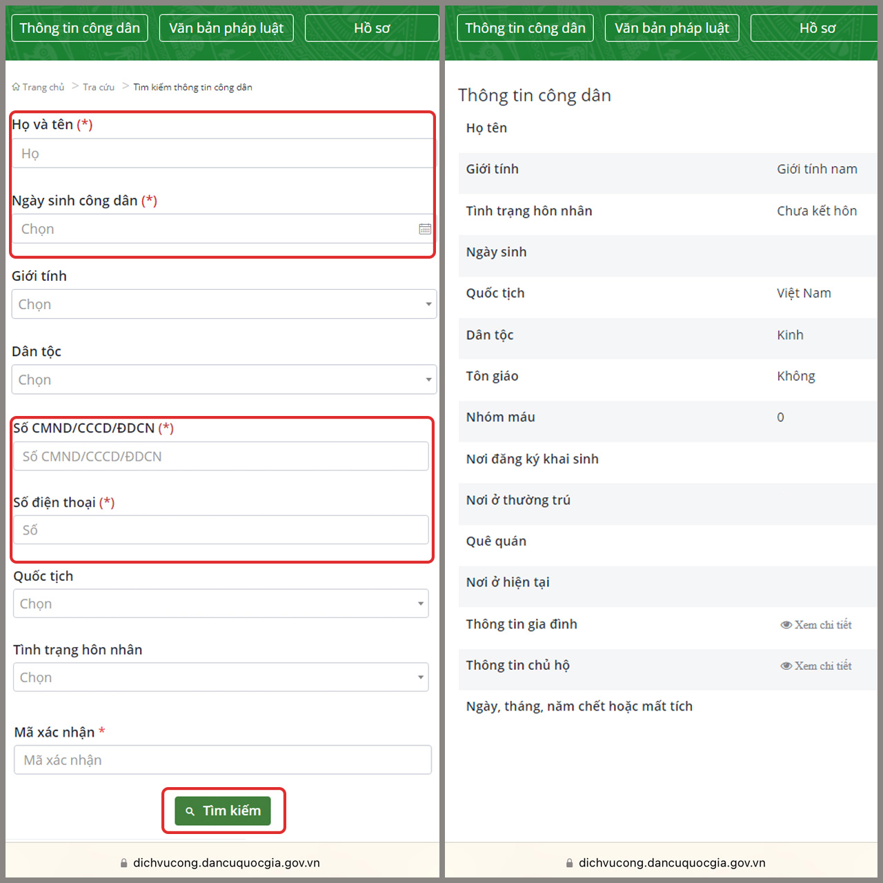 Cách tra cứu thông tin cá nhân qua số CMND