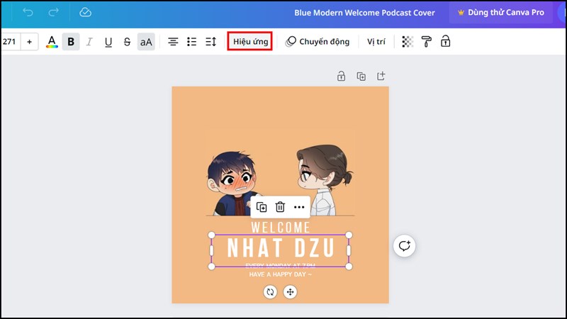Cách uốn cong chữ trong Canva