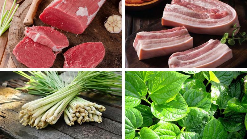 Nguyên liệu làm xáo bò