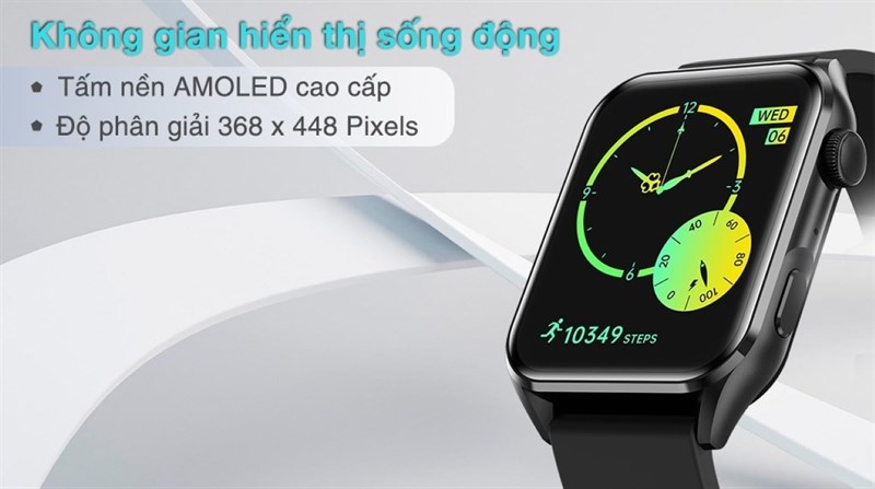 BeFit WatchS được trang bị màn hình AMOLED rộng 1.78 inch, mang đến không gian hiển thị lớn, màu sắc rực rỡ