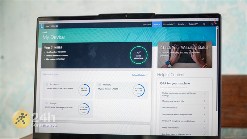 Lenovo Yoga 7 14IRL8 sở hữu thông số cấu hình nổi bật