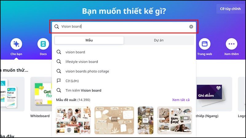 Cách tạo Vision Board bằng Canva