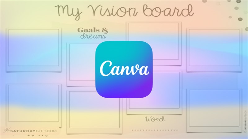 Cách tạo Vision Board bằng Canva trong thiết lập mục tiêu của bản thân