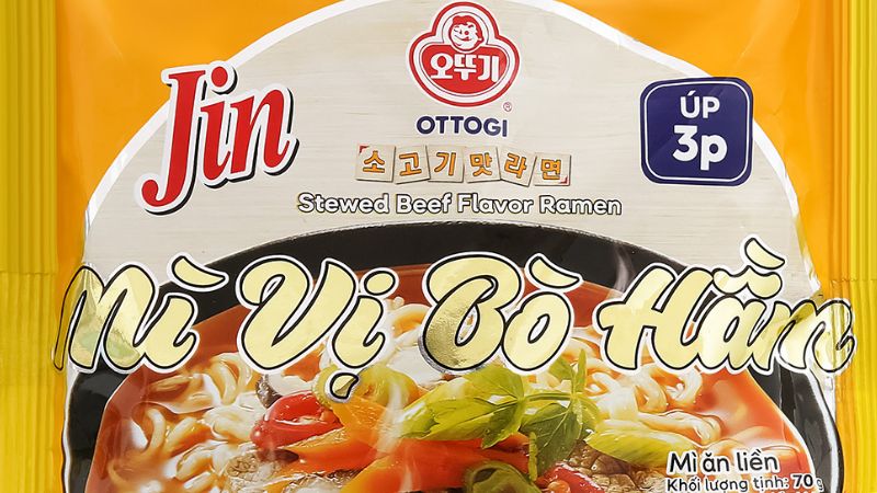 Mì Jin Ottogi bò hầm gói 70g