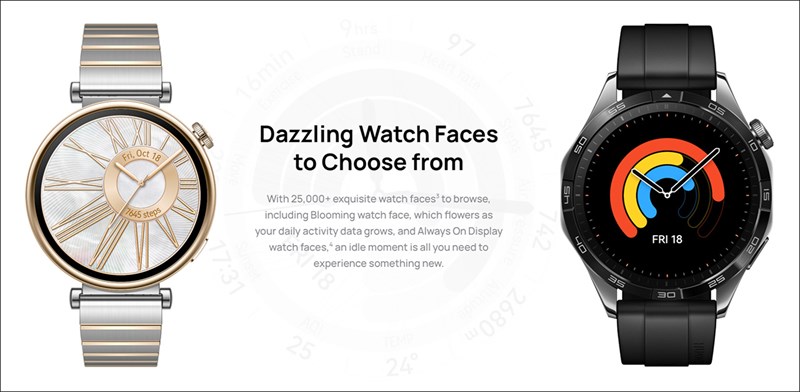 Huawei Watch GT 4 đem tới khả năng cá nhân hóa với 25.000 kiểu mặt đồng hồ khác nhau