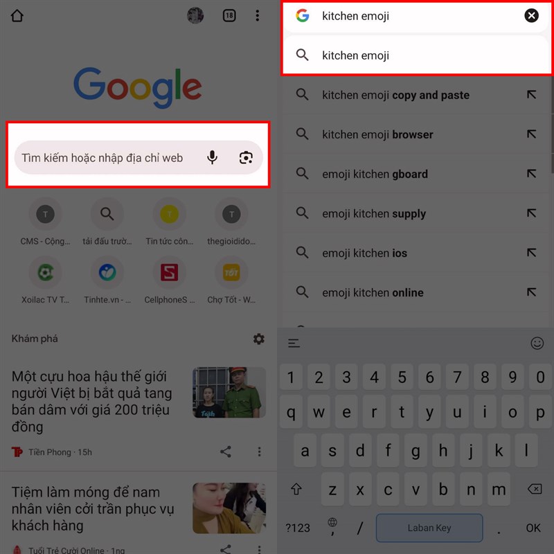 Hướng dẫn cách dùng Kitchen Emoji