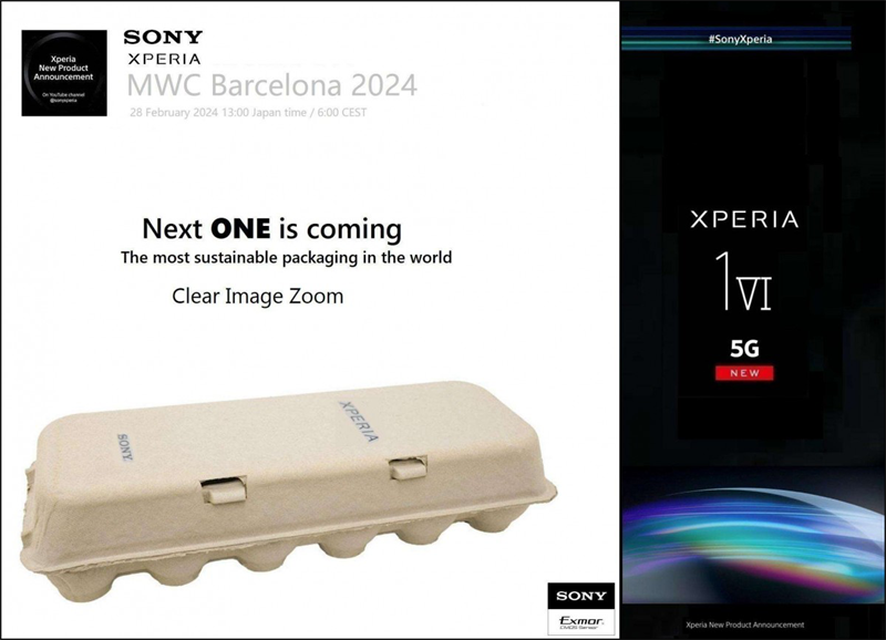 Tấm poster giới thiệu thời điểm ra mắt của Sony Xperia 1 V