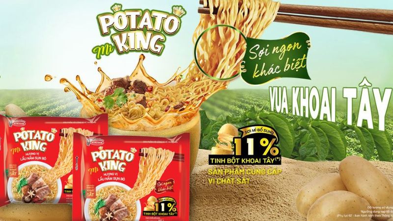 Mì khoai tây Potato King lẩu nấm sụn bò