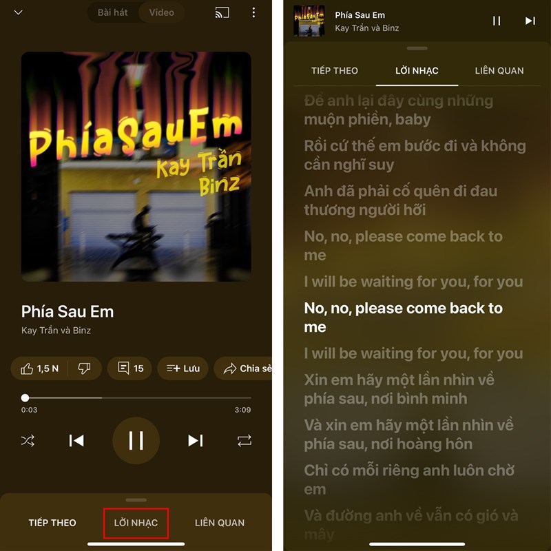Cách hiển thị lời bài hát trên YouTube Music