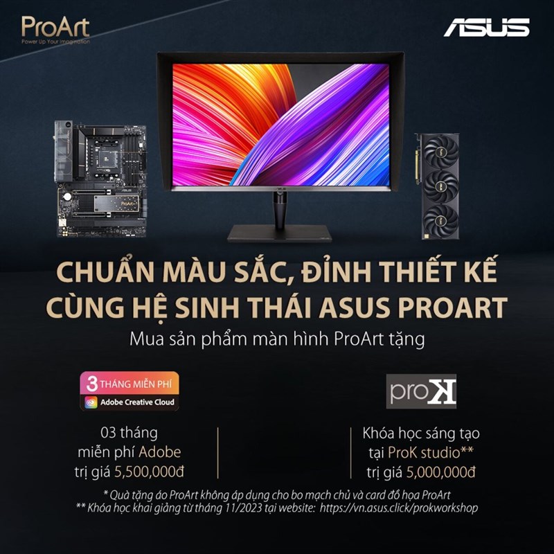 Tặng ngay 3 tháng Adobe Cloud trị giá 5.5 triệu, voucher ProK Studio giá 5 triệu Tặng ngay 3 tháng Adobe Cloud trị giá 5.5 triệu, voucher ProK Studio giá 5 triệu