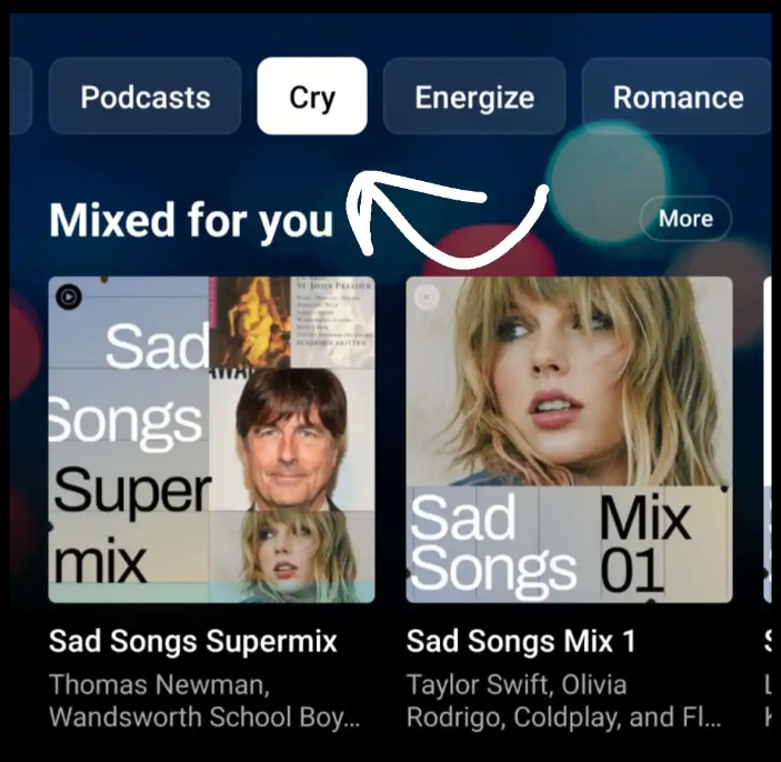 Chủ đề Cry cũng được đưa vào trong YouTube Music, hứa hẹn nhiều trải nghiệm thú vị