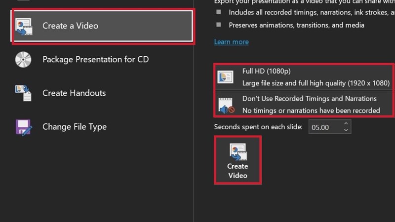Cách làm video trên PowerPoint 