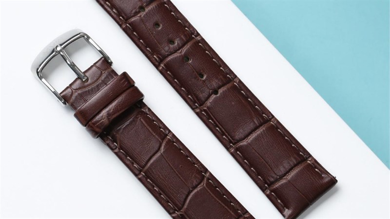 Những loại dây đồng hồ thông dụng hiện nay - Dây da SL102-03 Nâu