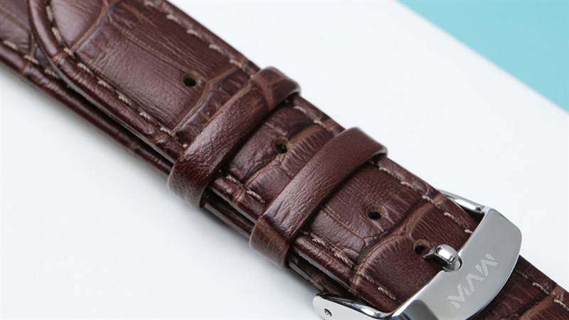 Những loại dây đồng hồ thông dụng hiện nay - Dây da SL102-03 Nâu