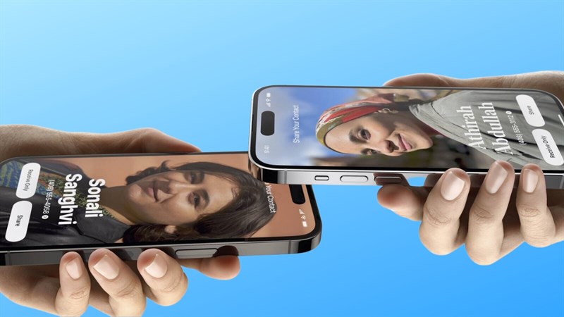 NameDrop là một tính năng mới giúp người dùng Apple dễ dàng chia sẻ thông tin liên lạc với nhau