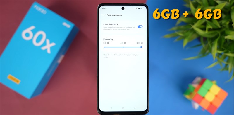 realme Narzo 60x 5G còn được trang bị dung lượng RAM lớn để đa nhiệm thoải mái realme Narzo 60x 5G còn được trang bị dung lượng RAM lớn để đa nhiệm thoải mái