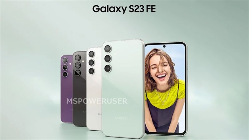 Galaxy S23 FE sẽ có bốn màu sắc bao gồm Than chì, Bạc hà, Tím / Lilac và Trắng