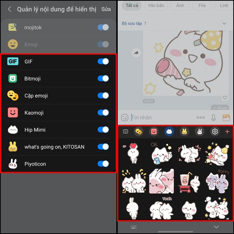 Cách bật gift emoji trên Android Cách bật gift emoji trên Android