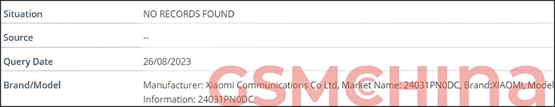 Xiaomi CIVI 4 bị phát hiện trên cơ sở dữ liệu IMEI Xiaomi CIVI 4 bị phát hiện trên cơ sở dữ liệu IMEI