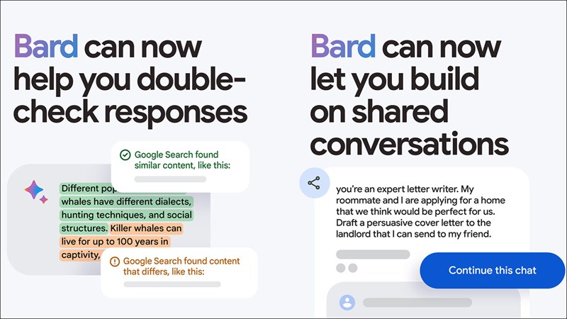 Google Bard có thể giúp người dùng truy vấn được nhiều thông tin hơn