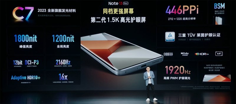 Màn hình Redmi Note 13 Pro+ còn có chất lượng hiển thị cực kỳ tuyệt vời Màn hình Redmi Note 13 Pro+ còn có chất lượng hiển thị cực kỳ tuyệt vời