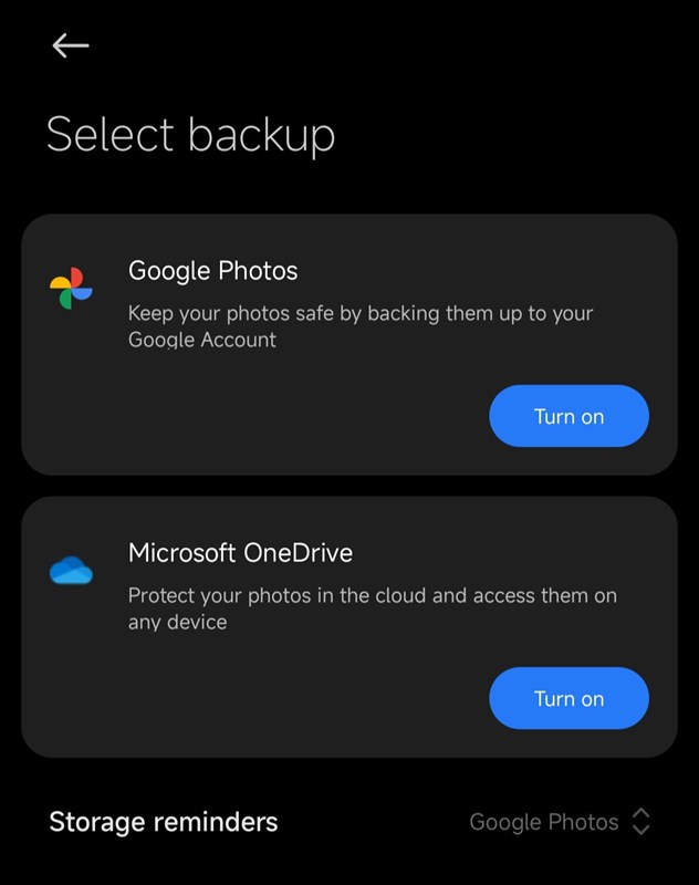 Tuỳ chọn lưu trữ lên Microsoft Onedrive đã được thêm vào