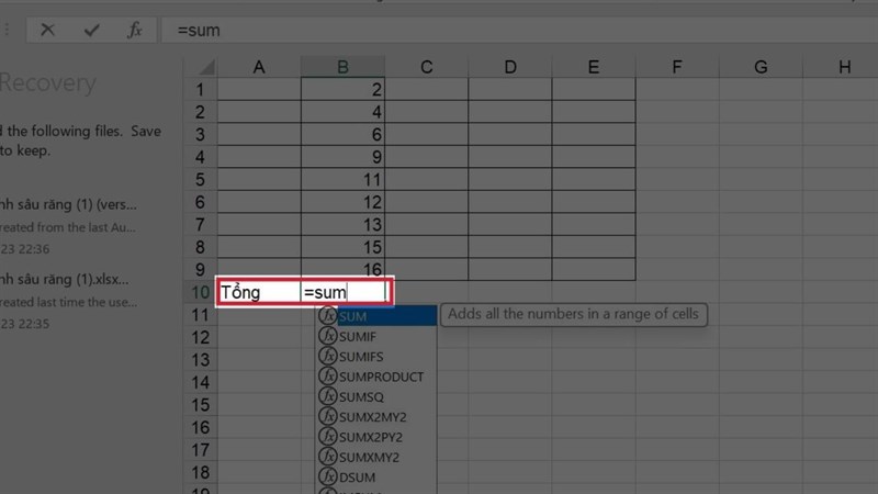 Cách tính tổng các ô không liền nhau trong Excel Cách tính tổng các ô không liền nhau trong Excel