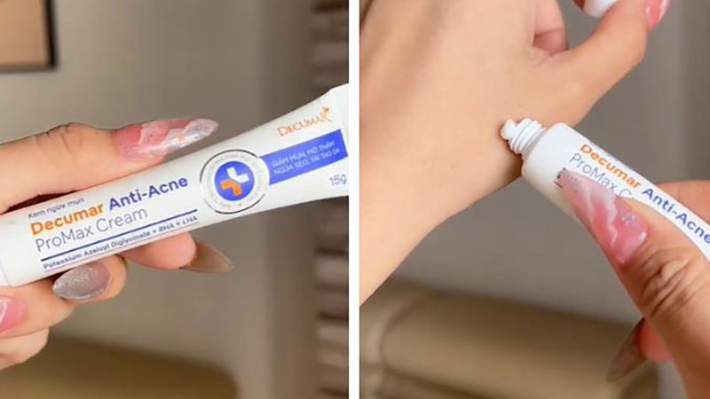 Hướng dẫn sử dụng kem trị mụn Decumar Promax Anti-Acne Cream