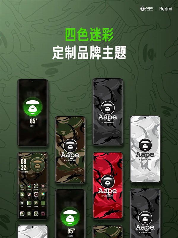 Các chủ đề độc quyền có trên Redmi Note 13 Pro+ AAPE Trend Limited Edition 