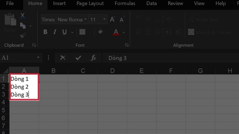 Cách tạo 2 dòng trong 1 ô Excel Cách tạo 2 dòng trong 1 ô Excel