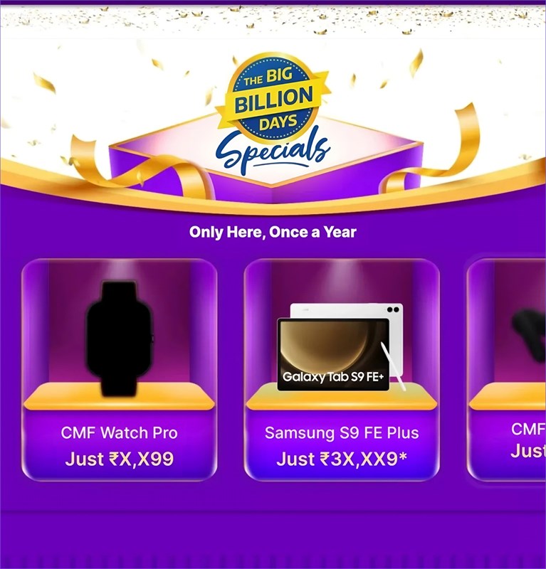 Giá bán Galaxy Tab S9 FE+ được gợi ý trên Flipkart Giá bán Galaxy Tab S9 FE+ được gợi ý trên Flipkart