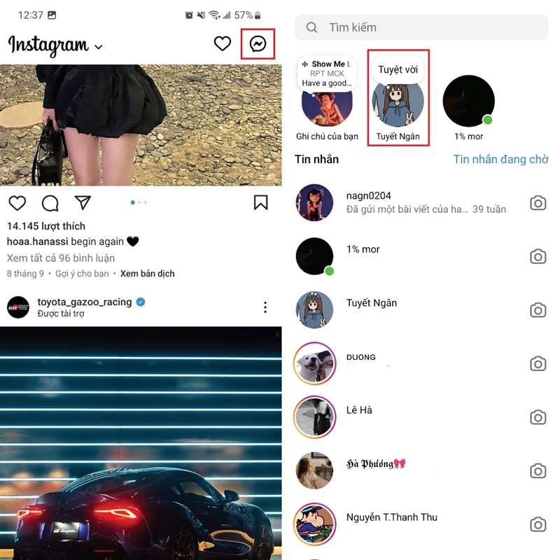 Cách sử dụng tính năng ghi chú trên Instagram 