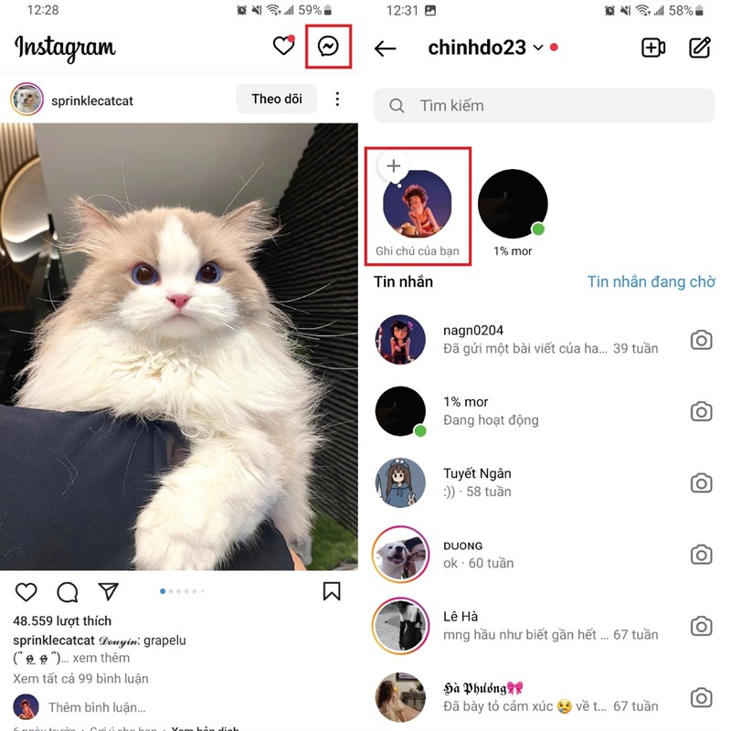 Cách sử dụng tính năng ghi chú trên Instagram 