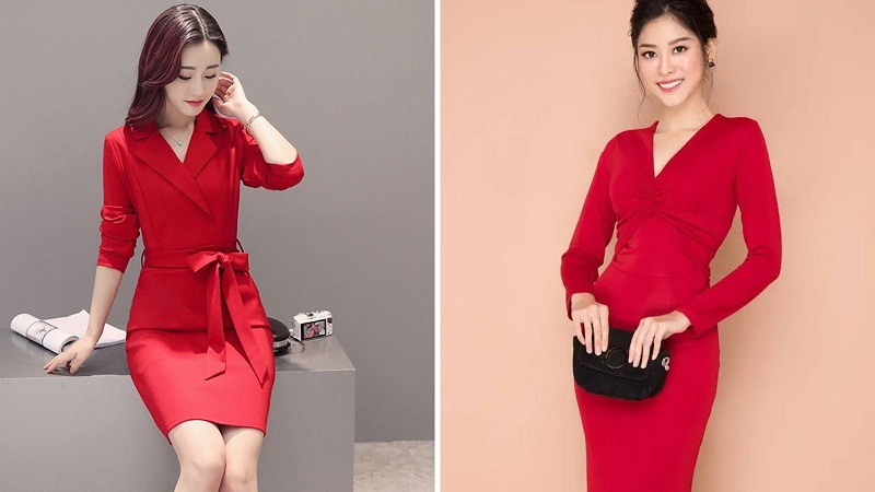 Những mẫu váy đỏ giúp nàng nổi bật trong dịp lễ hội cuối năm | IVY moda