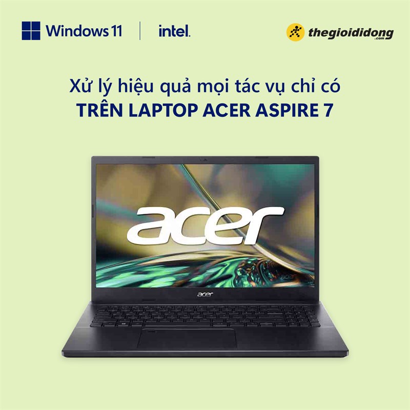 Laptop Acer Aspire 7 Gaming 2023 - Chiến Binh Đa Phong Cách
