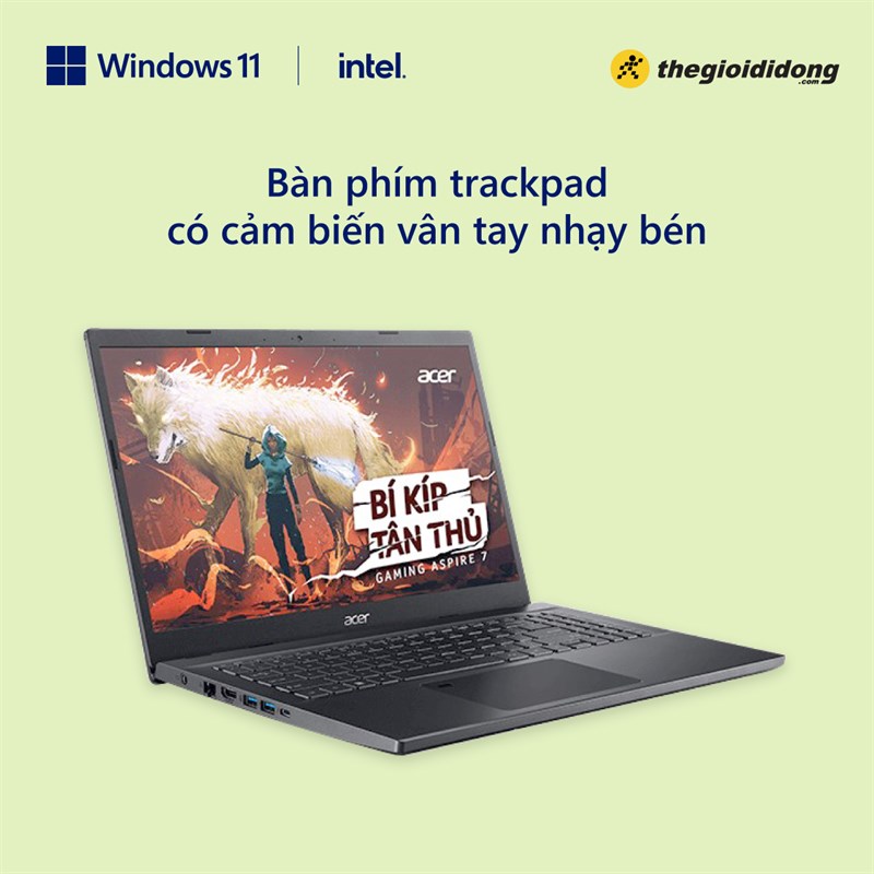 Xử lý hiệu quả mọi tác vụ học tập, chơi game với laptop Acer Aspire 7