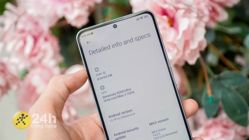 Xiaomi 13T được tích hợp RAM 8 GB (tối đa 12 GB) và 256 GB bộ nhớ trong.