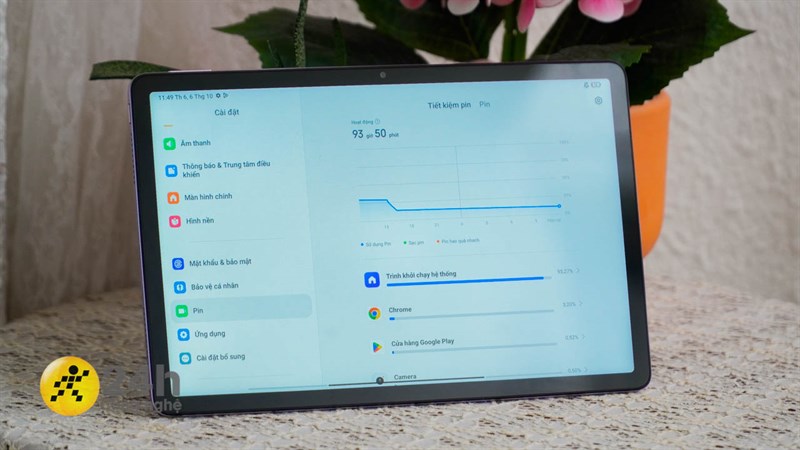 Redmi Pad SE được nhà sản xuất trang bị viên pin dung lượng 8.000 mAh