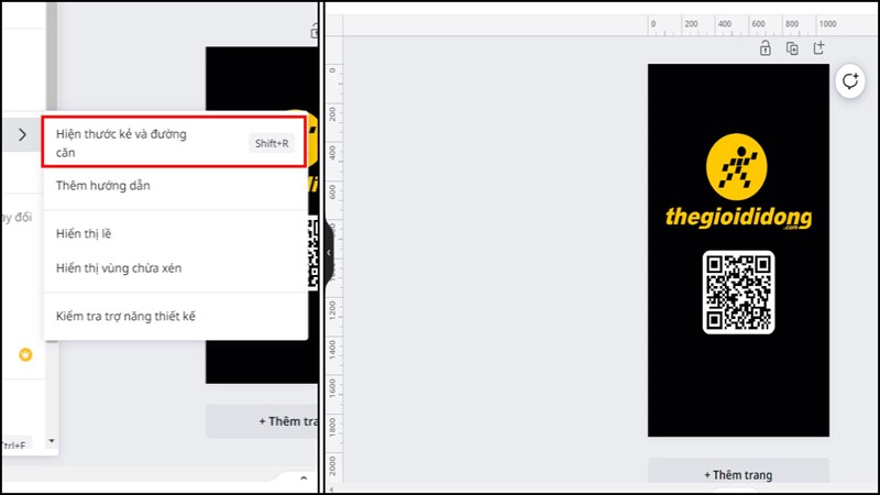 Cách hiển thị thước kẻ trên Canva Cách hiển thị thước kẻ trên Canva
