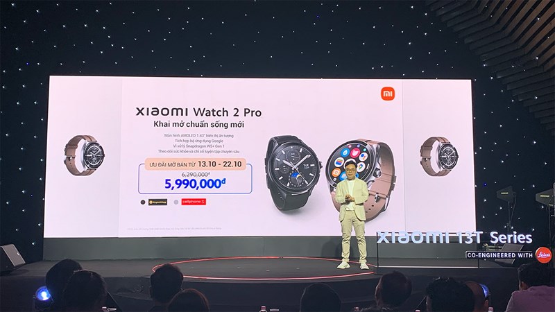Xiaomi Watch 2 Pro có giá bán chính thức là 6.290.000 đồng, ưu đãi mở bán từ ngày 13/10 đến 22/10 với mức giá 5.990.000 đồng Xiaomi Watch 2 Pro có giá bán chính thức là 6.290.000 đồng, ưu đãi mở bán từ ngày 13/10 đến 22/10 với mức giá 5.990.000 đồng