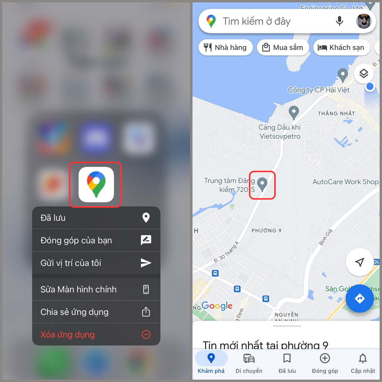 Cách chia sẻ vị trí trên Google Maps