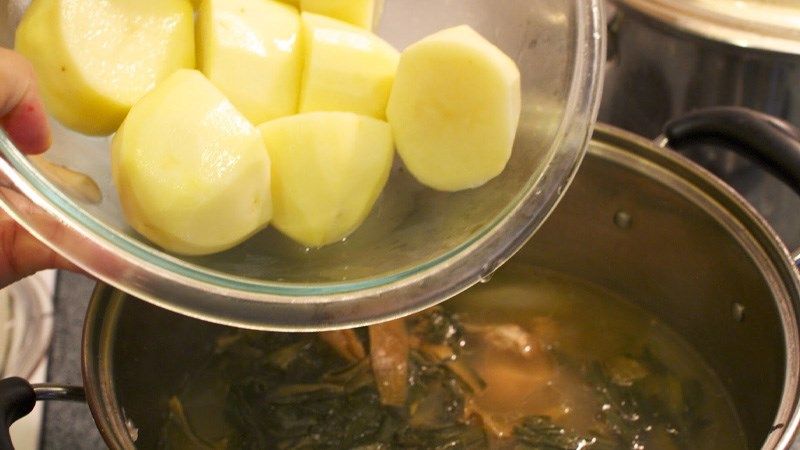 Add enoki mushrooms or potatoes