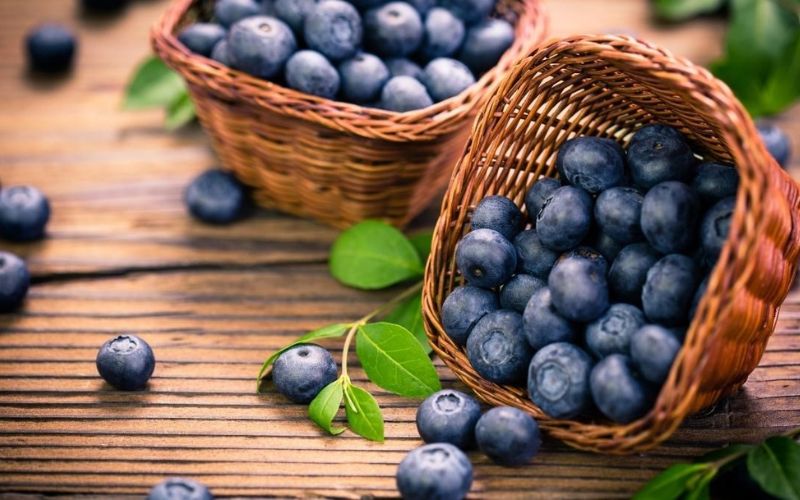 Blueberries help supplement collagen for the skin
