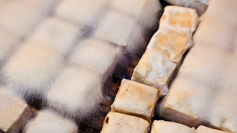 Hairy tofu has a layer of smooth, dense white hair