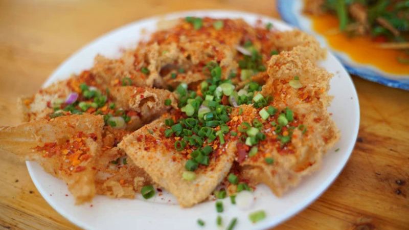Crispy hairy tofu dish