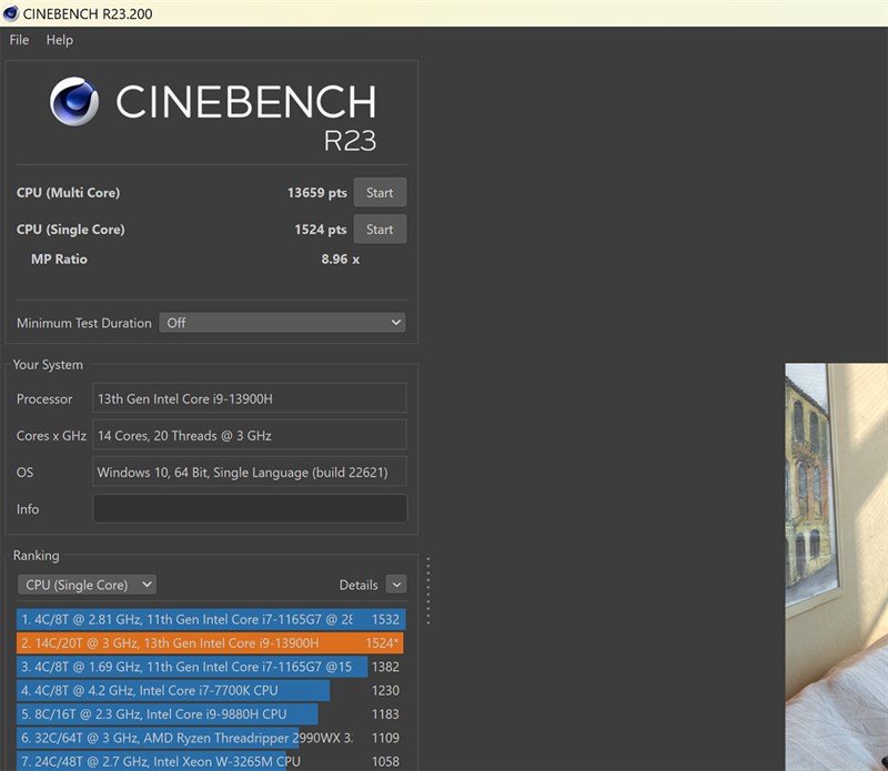 Kết quả bài test Cinebench R23 của ASUS Vivobook Pro 16 OLED 2023 Kết quả bài test Cinebench R23 của ASUS Vivobook Pro 16 OLED 2023