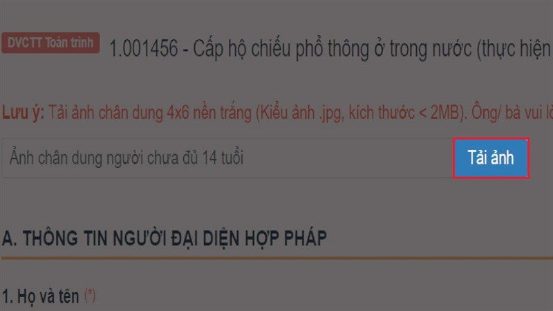Cách làm hộ chiếu online cho trẻ dưới 14 tuổi